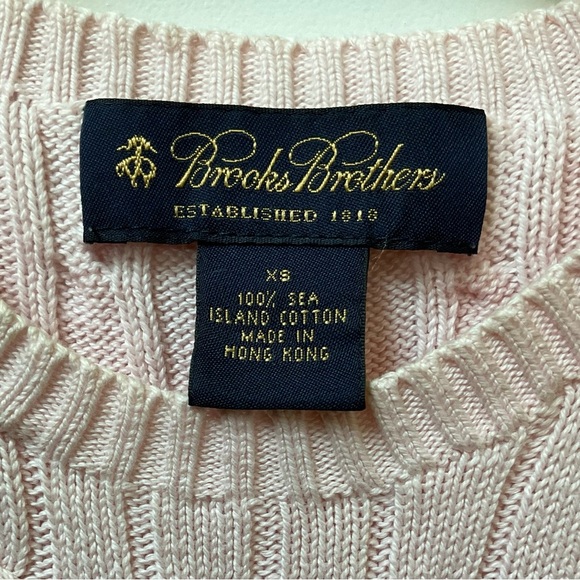 Brooks Brothers Cable Knit Short Sleeve Sweater - Picture 3 of 3